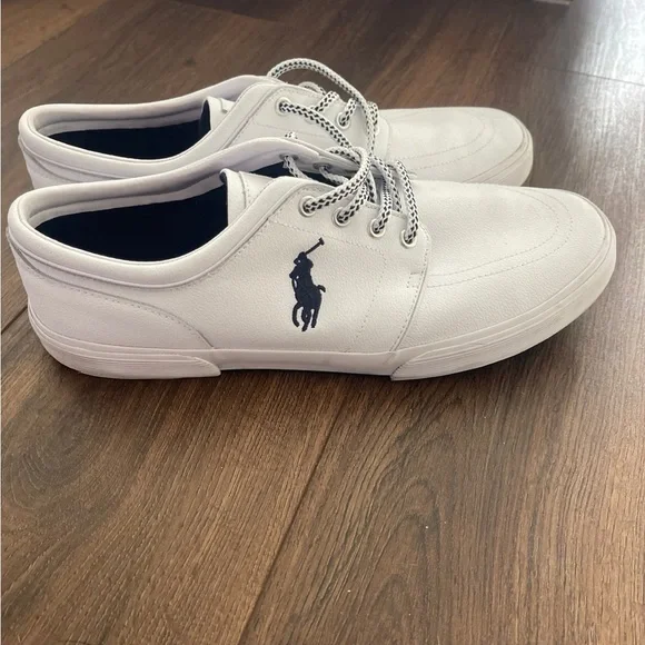 Polo by Ralph Lauren White Canvas Sneakers - Picture 1 of 1